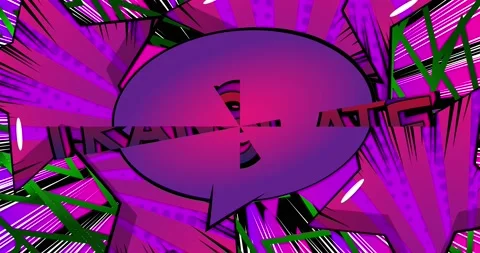 Translate. Purple Green Comic Book Word Stock Footage 168338697