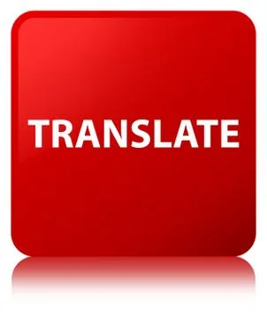 Translate red square button Stock Illustration