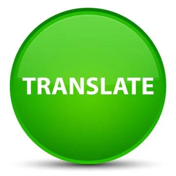 Translate special green round button Stock Illustration