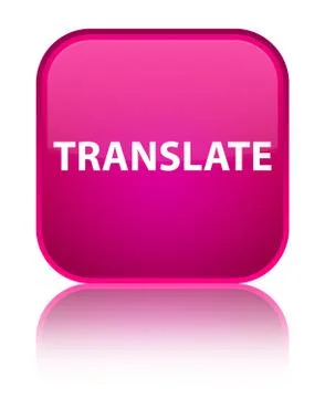 Translate special pink square button Stock Illustration