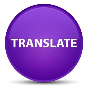 Translate special purple round button Stock Illustration