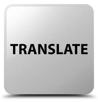 Translate white square button Stock Illustration