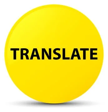 Translate yellow round button Stock Illustration