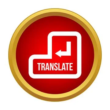Translating enter key icon for language communication Illustrazione stock