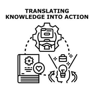 Translating knowledge into action for business development Stock-Illustration