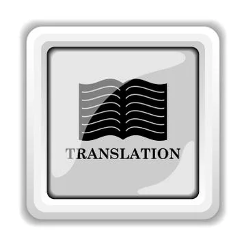 Translation book icon. internet button on white background.. Stockillustratie