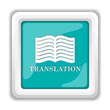 Translation book icon. Internet button on white background.. Stock Illustration