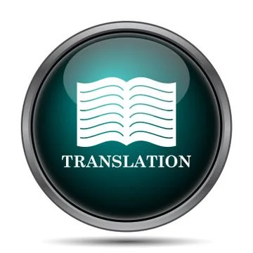 Translation book icon. Internet button on white background.. Stock Illustration