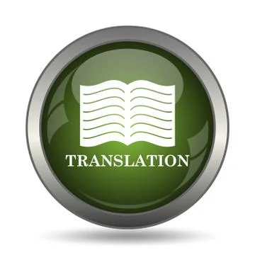 Translation book icon. Internet button on white background. . Stock Illustration