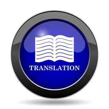 Translation book icon. Internet button on white background.. Stock Illustration