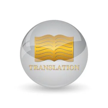 Translation book icon. Internet button on white background. . Stockillustratie
