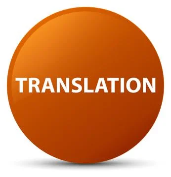 Translation brown round button Stock Illustration