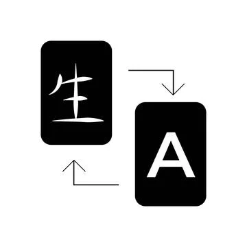Translation Icon design Completely editable with isolated background Stock Illustration