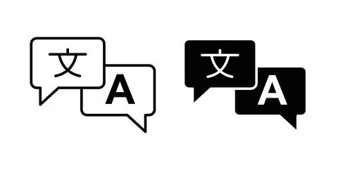 Translation icon vector art Illustrations Stock Illustration