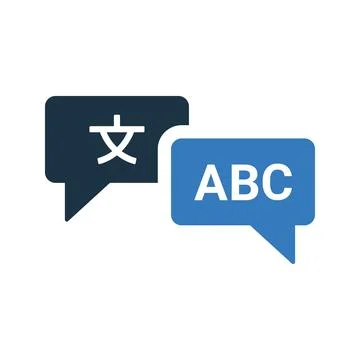 Translation, language icon. Simple editable vector design isolated on a whi.. Stock Illustration