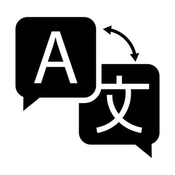 Translation Language Icon. Vector Illustration Stock Illustration