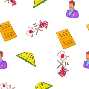 Translation pattern, cartoon style Stock Illustration