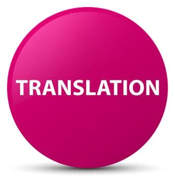 Translation pink round button Stock Illustration
