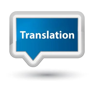 Translation prime blue banner button Stock Illustration