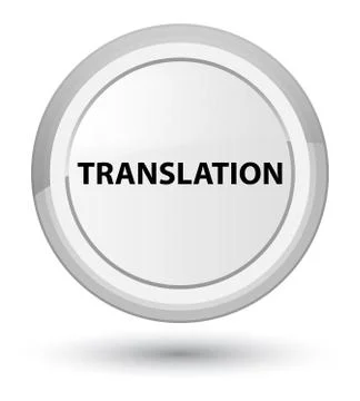 Translation prime white round button Stock Illustration