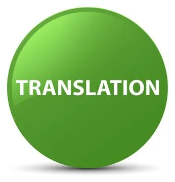 Translation soft green round button Stock Illustration