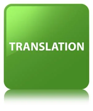 Translation soft green square button Stock Illustration