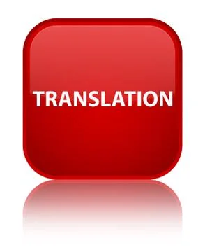 Translation special red square button Stock Illustration