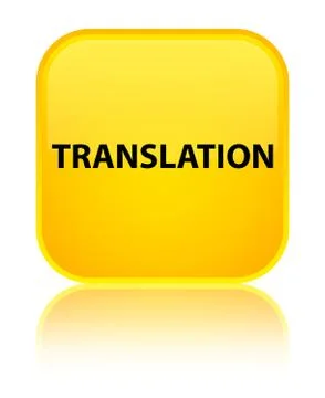 Translation special yellow square button Stock Illustration