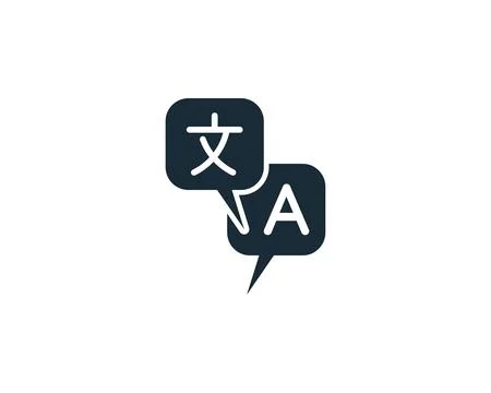 Translation, Translator Icon Vector Logo Template Illustration Design Stock Illustration