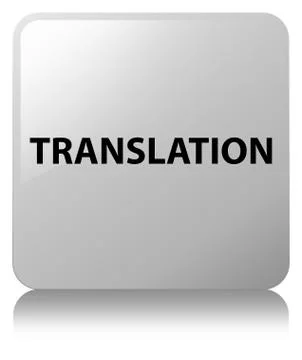 Translation white square button Stock Illustration