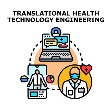 Translational health technology engineering connecting patient care Stockillustratie