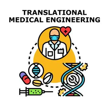 Translational medical engineering combining science and healthcare innovation Stock Illustration