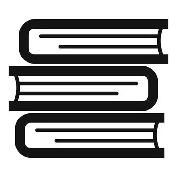 Translator book stack icon, simple style Illustrazione stock