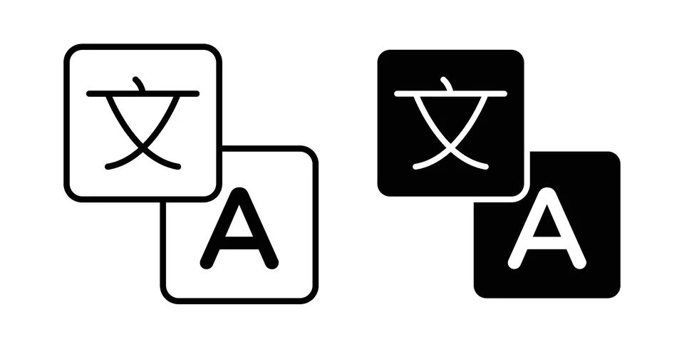 Translator icon design. Simple Vector illustrations.. Stock Illustration