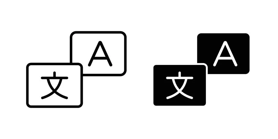Translator icon set. Vector EPS 10 Stock Illustration