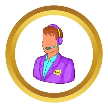 Translator interpreter vector icon Stock Illustration