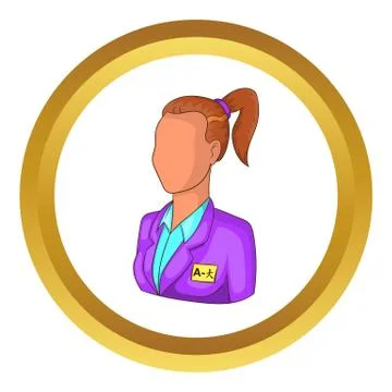 Translator interpreter woman vector icon Stock Illustration