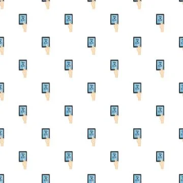 Translator on phone pattern Stock Illustration