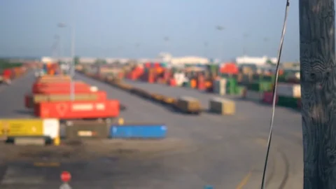 Transloading and Distribution at City's Autoport Stock Footage 79224465