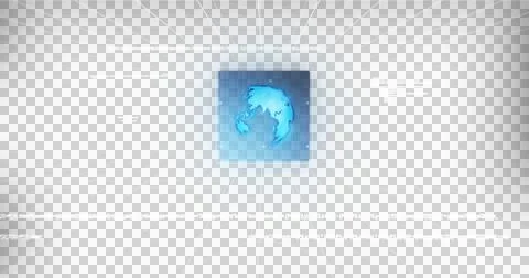Translucent 3D cube is floating in wireframe chamber with blue Earth icon, Stock Photos