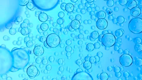 Translucent Abstract Bubbles on Light Blue Background Stock Illustration