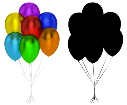 Translucent Balloons Isolated Stock Illustration