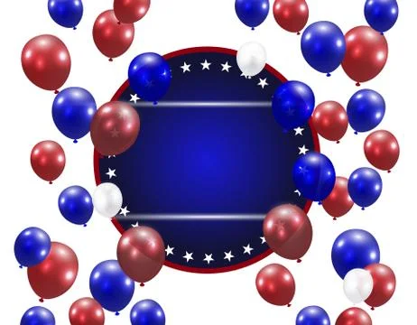 Translucent balloons on a white background. Place for an inscription. Styli.. Stock Illustration