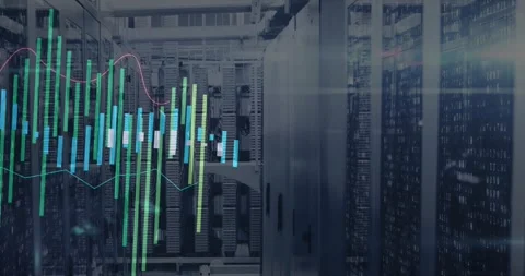 Translucent bars appearing from left, sliding and stacking center, showing data Stock Footage 321070920