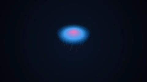 Translucent Blue and Pink Jellyfish Pulsing Gracefully in Deep Dark Water E.. Видео 346202170