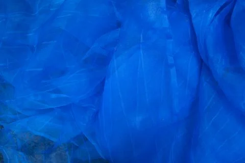Translucent blue net fabric can be used as a background wallpaper Foto stock