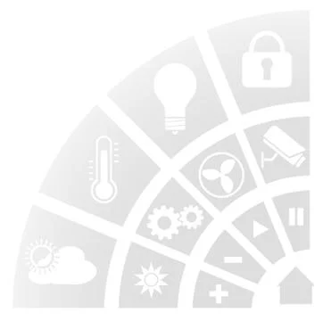 Translucent circular smart home automation interface イラスト素材