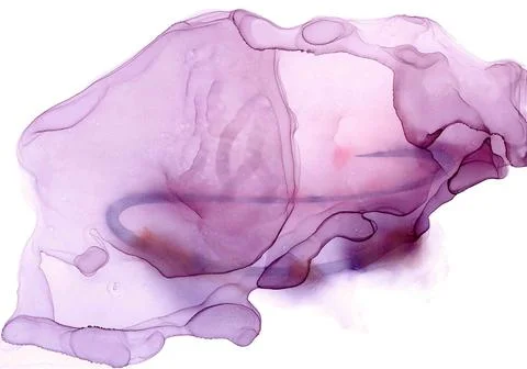 Translucent cloud in a purple gradient with a dark violet line inside Stock Illustration