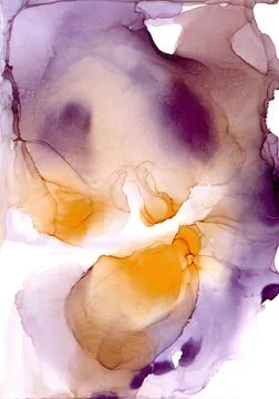 Translucent cloud of the smoke in violet gradient with peach shining inside Stock Illustration