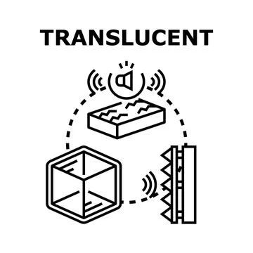 Translucent concept with sound and light properties Stock Illustration